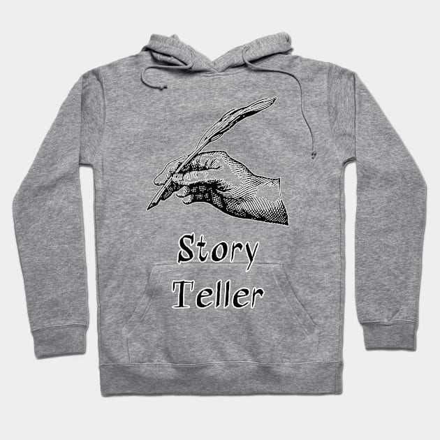 'Story Teller' Hand - Retro Illustration Design Hoodie by Eremita Vagus